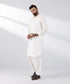 Men's Stitched 2 PC White Cotton Suit